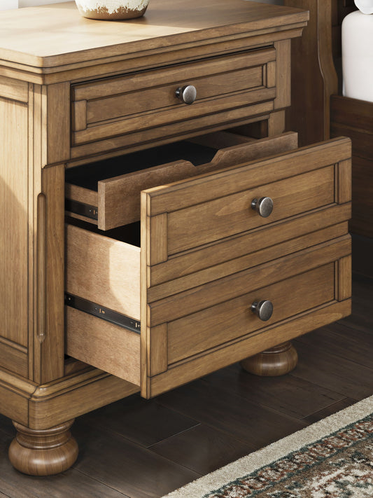 Feddinger - Two Drawer Night Stand - Medium Brown