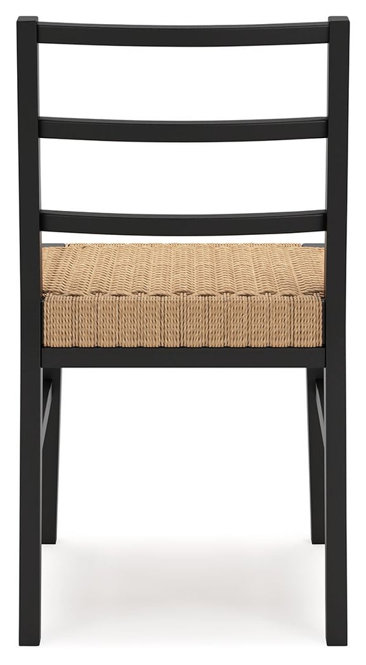 Isanti - Dining Room Side Chair (Set of 2) - Light Brown / Black