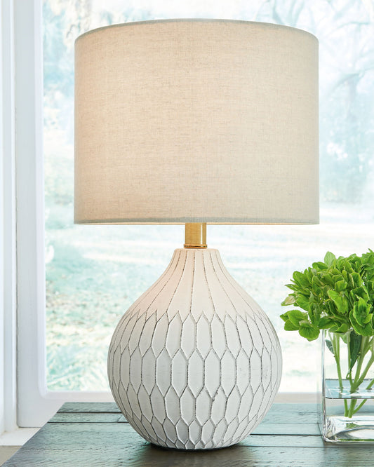 Wardmont - Ceramic Table Lamp - White