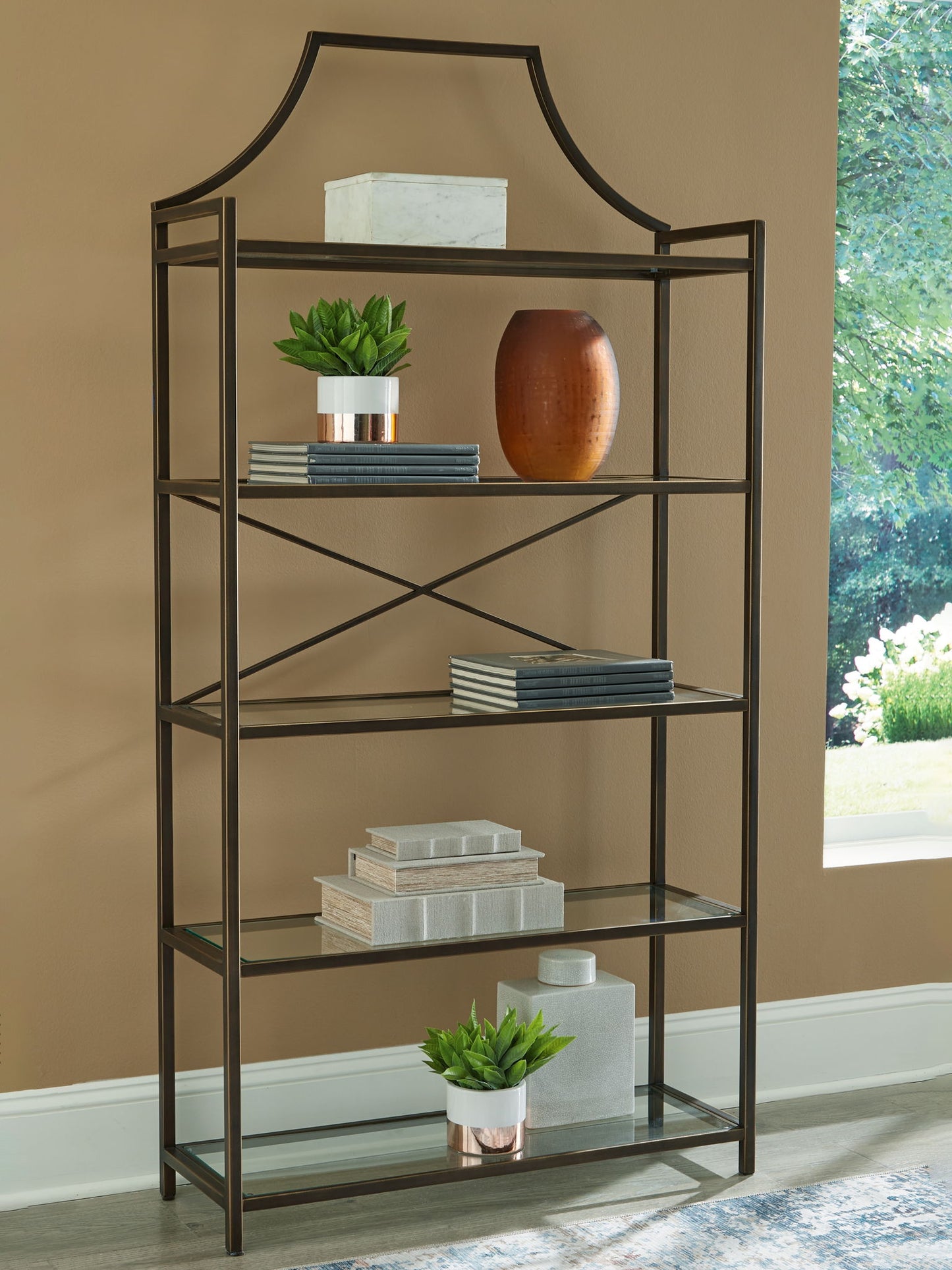 Bernonly - Bookcase - Antique Bronze Finish