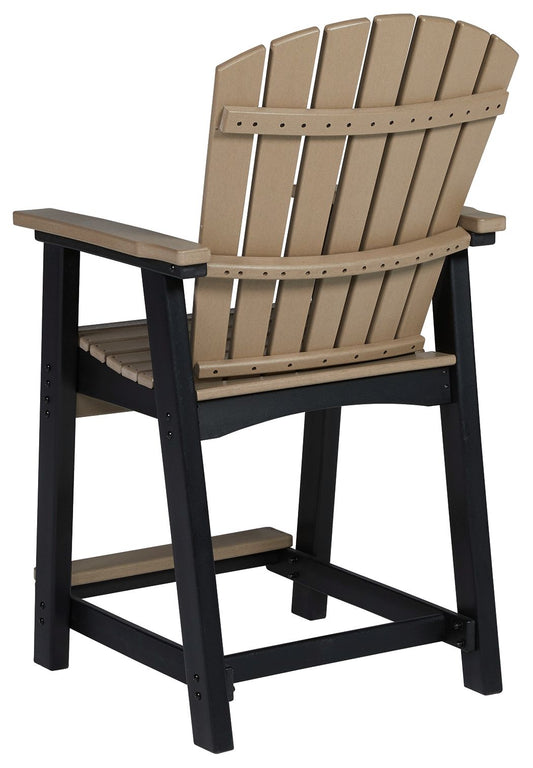 Fairen Trail - Barstool (Set of 2) - Black / Driftwood