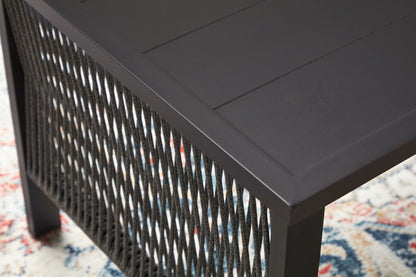 Bridges Beach - Loveseat, Lounge Chairs, Table Set (Set of 4) - Gray