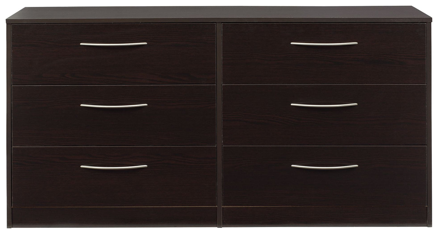 Finch - Six Drawer Dresser - Black