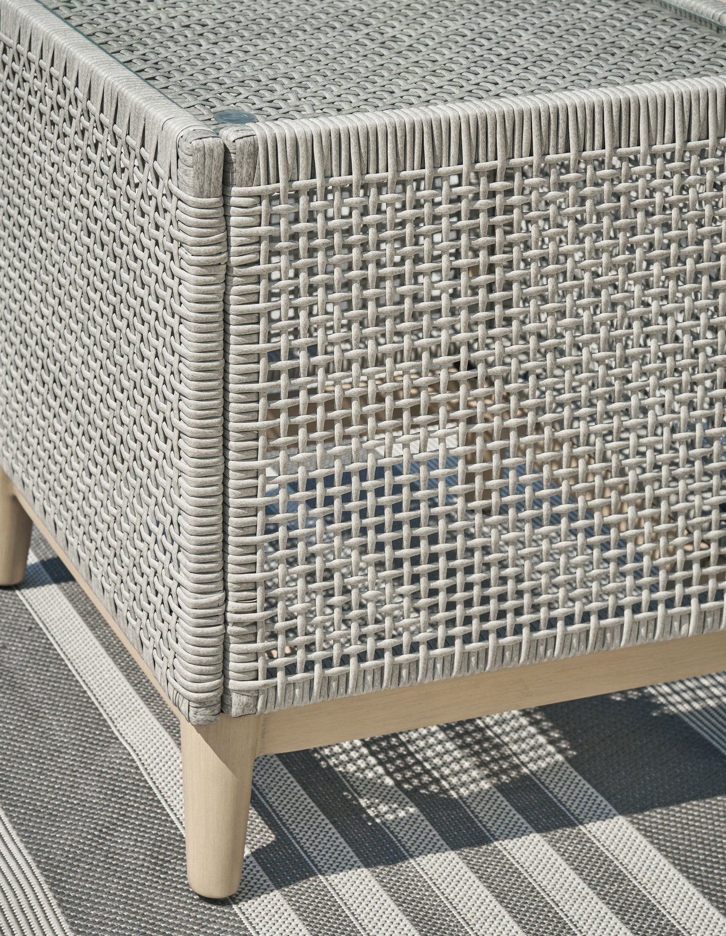 Seton Creek - Square End Table - Gray