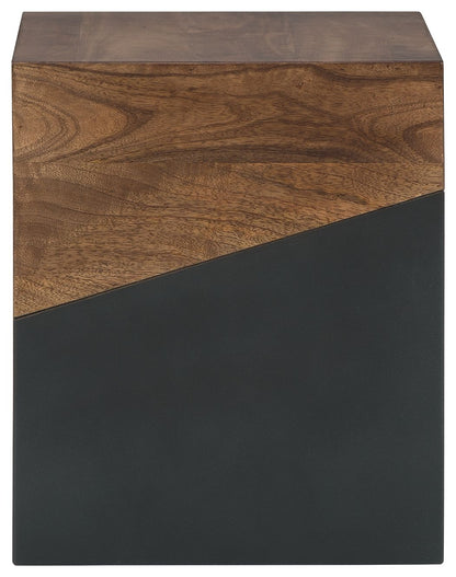 Trailbend - Accent Table - Brown / Gunmetal