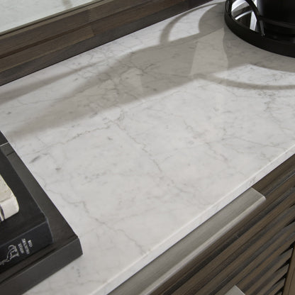 Arkenton - Five Drawer Chest - Grayish Brown / White