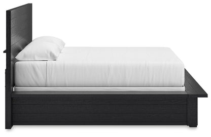 Londer - King Panel Bed - Black