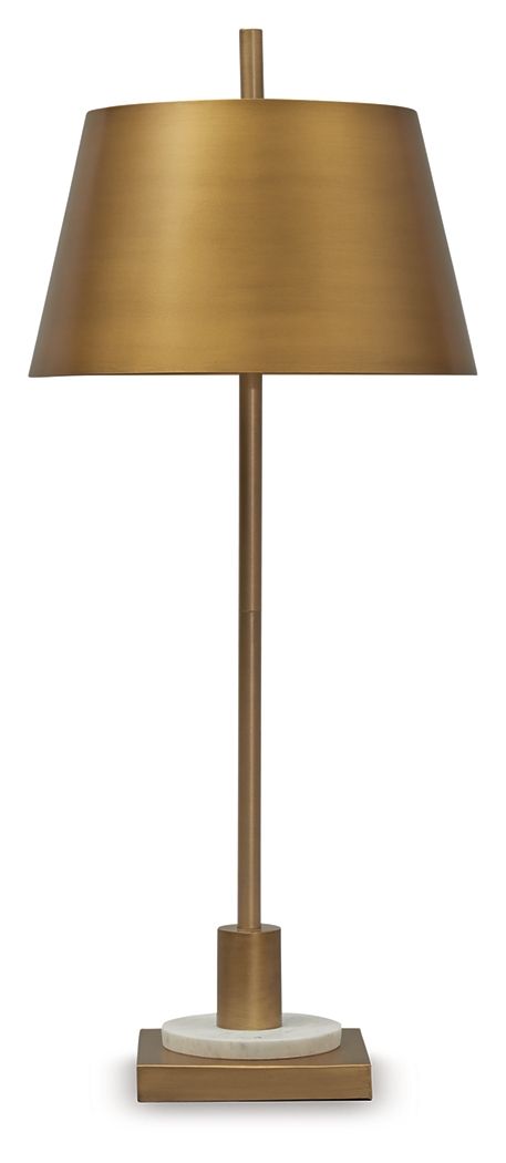 Fritzburn - Metal Table Lamp - Gold Finish / White