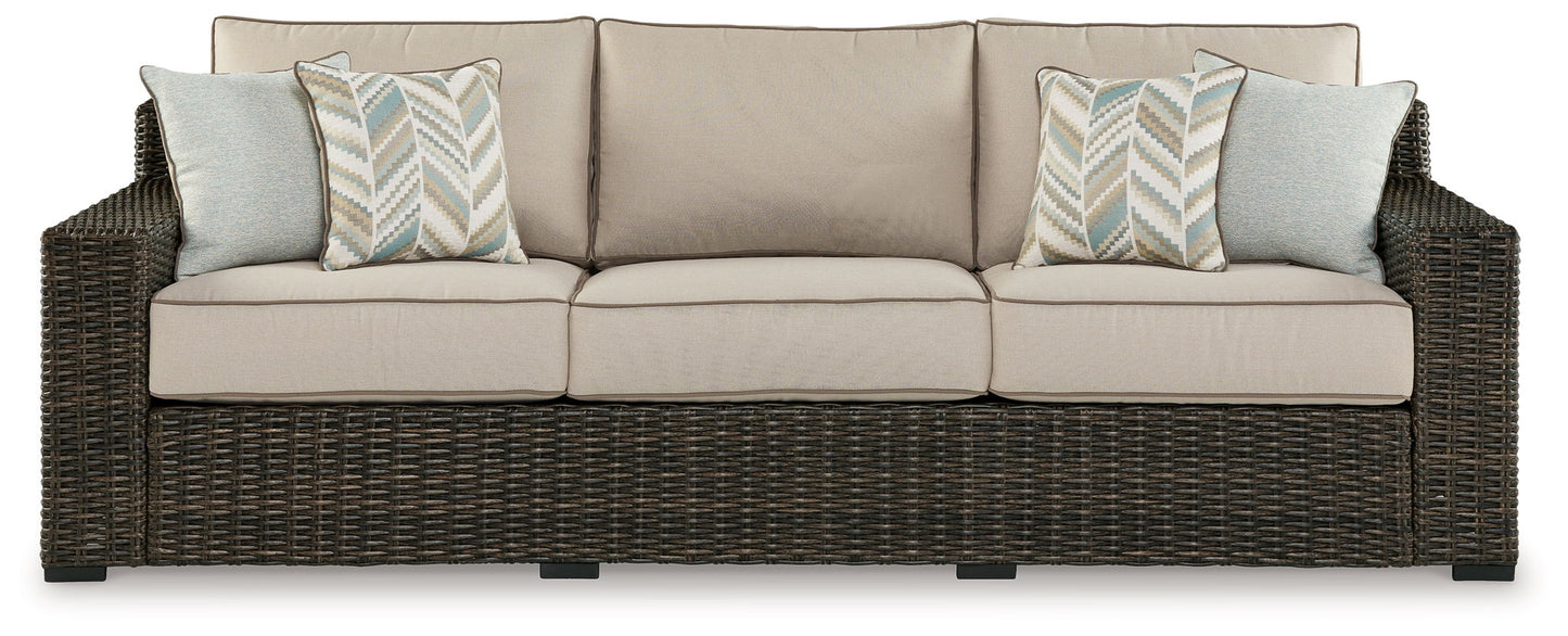 Coastline Bay - Sofa With Cushion - Brown
