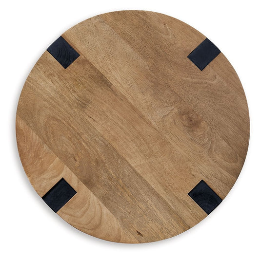 Hanneforth - Round End Table - Brown