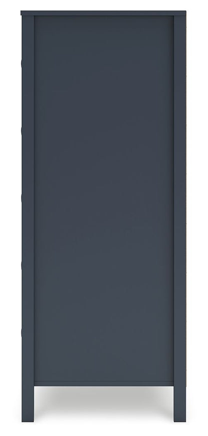 Simmenfort - Five Drawer Chest - Navy Blue