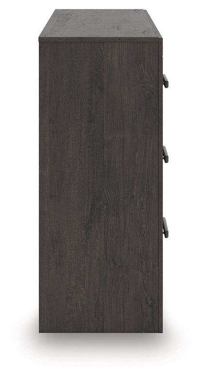 Prendonea - Six Drawer Dresser - Charcoal