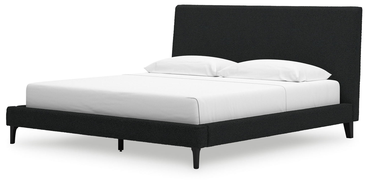 Cadmori - Upholstered Bed With Roll Slats