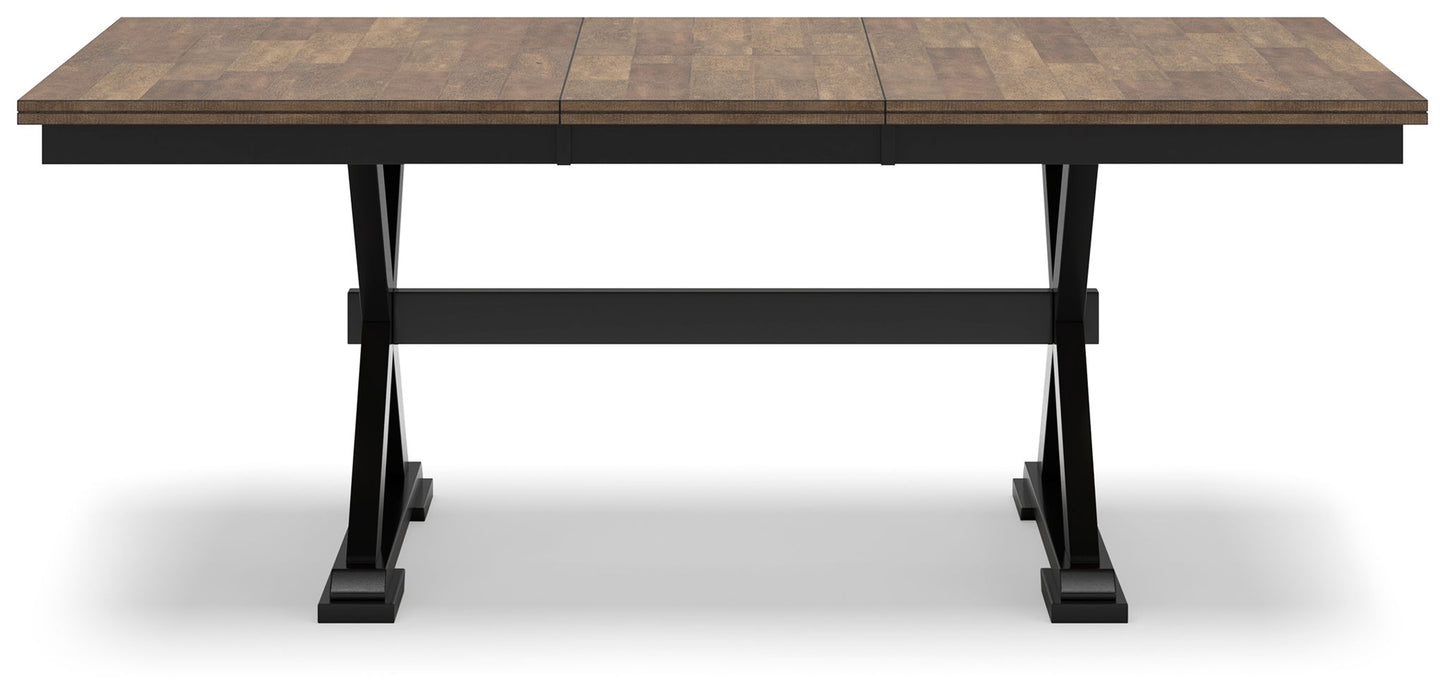 Wildenauer - Rectangular Dining Extension Table - Brown / Black