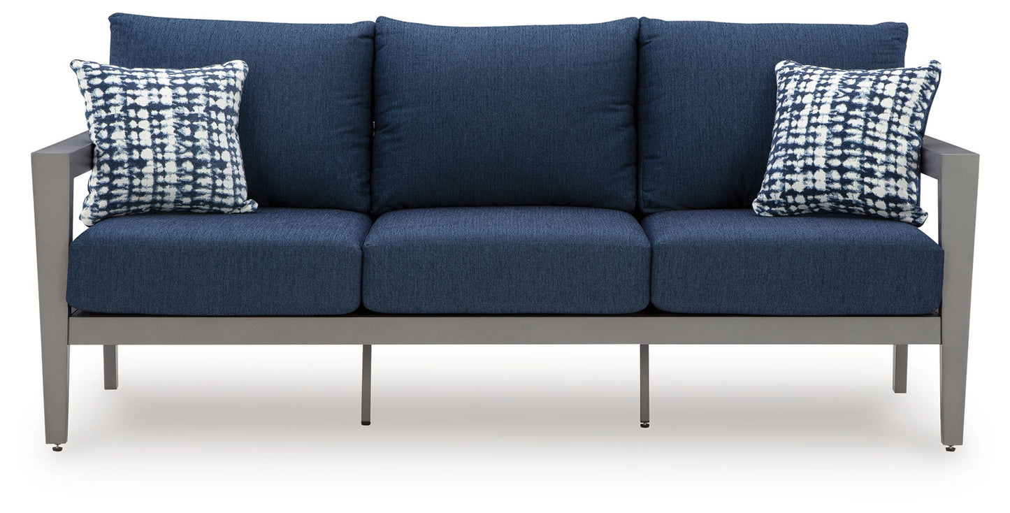 Gali - Sofa / Chairs / Table Set (Set of 4) - Gray / Blue