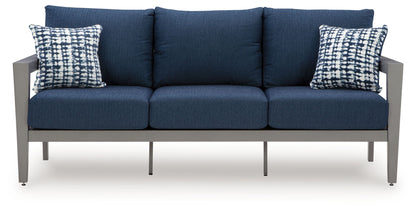 Gali - Sofa / Chairs / Table Set (Set of 4) - Gray / Blue