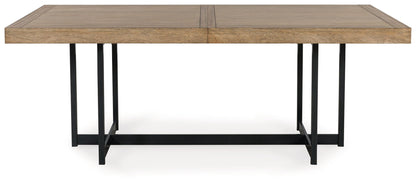 Tomtyn - Rectangular Dining Room Extension Table - Light Brown