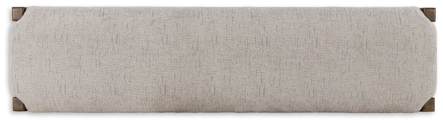 Cabalynn - Large Uph Dining Room Bench - Oatmeal / Light Brown