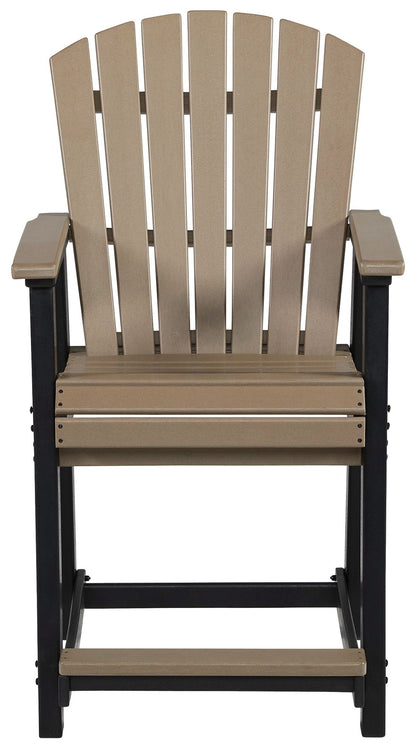 Fairen Trail - Barstool (Set of 2) - Black / Driftwood