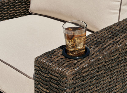 Coastline Bay - Swivel Lounge W/ Cushion - Brown