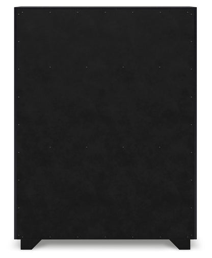 Londer - Five Drawer Chest - Black