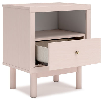 Wistenpine - One Drawer Night Stand - Blush