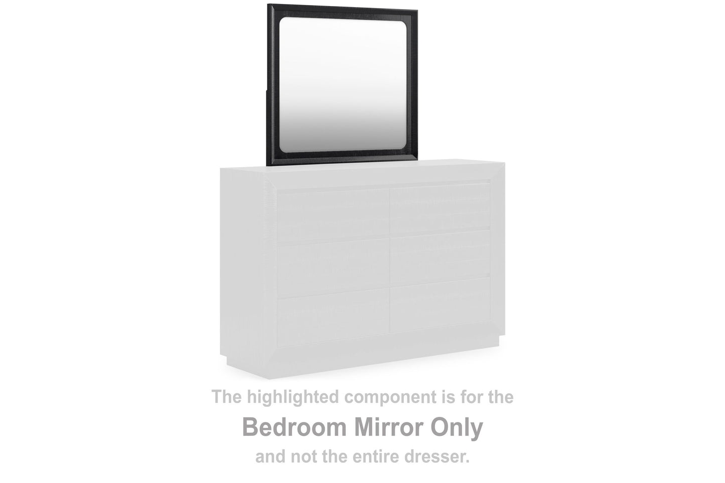 Londer - Bedroom Mirror - Black