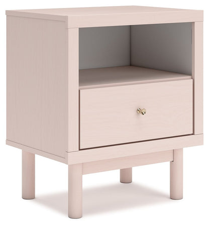Wistenpine - One Drawer Night Stand - Blush