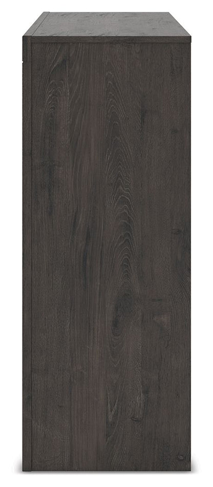 Fraluna - Six Drawer Dresser - Charcoal