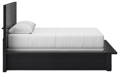 Londer - Queen Panel Bed - Black
