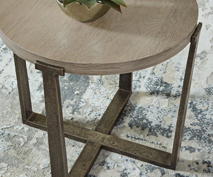 Dalenville - Round End Table - Gray
