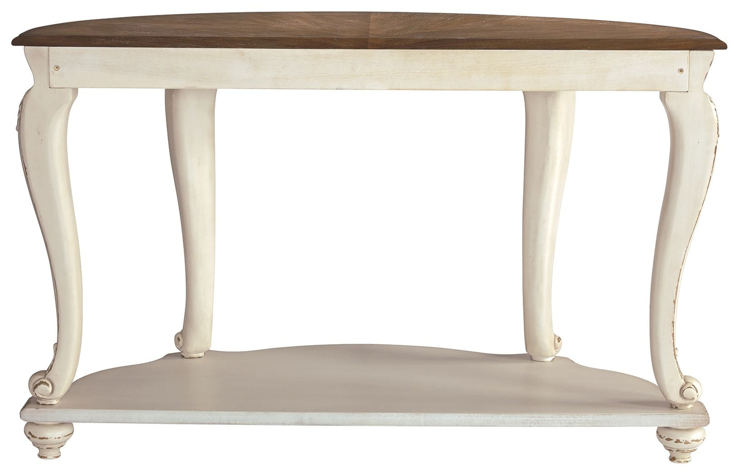 Realyn - Sofa Table - White / Brown