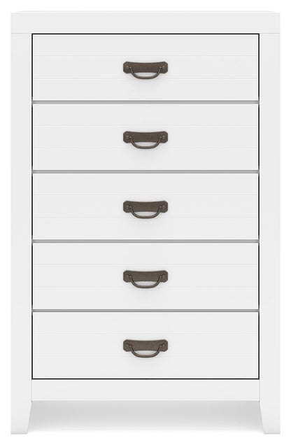 Binterglen - Five Drawer Chest - White