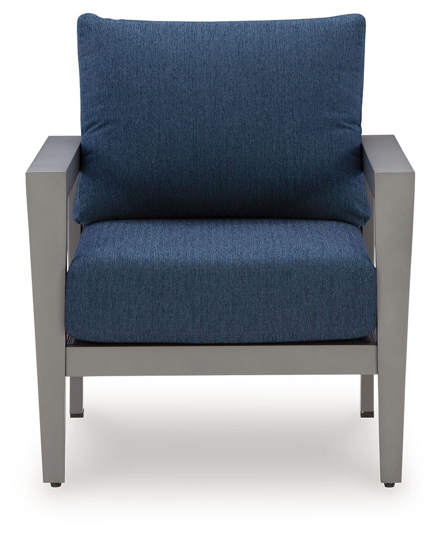 Gali - Sofa / Chairs / Table Set (Set of 4) - Gray / Blue
