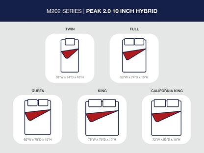 Peak 2.0 10 Hybrid - Mattress
