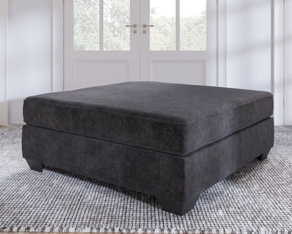 Lavernett - Oversized Accent Ottoman - Charcoal