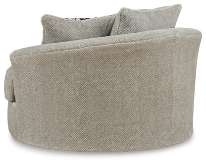 Calnita - Oversized Swivel Accent Chair - Sisal