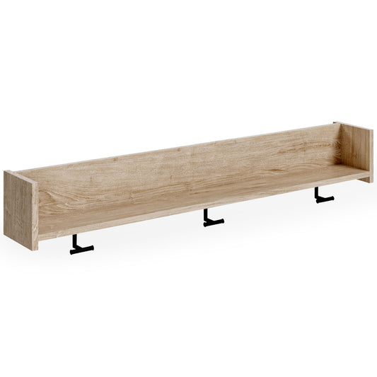 Oliah - Wall Mounted Coat Rack w/Shelf - Natural