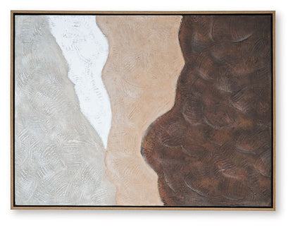 Fanthorne - Wall Art - Tan / Brown / White