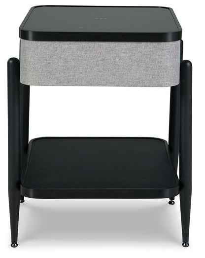 Jorvalee - Accent Table with Speaker - Gray / Black