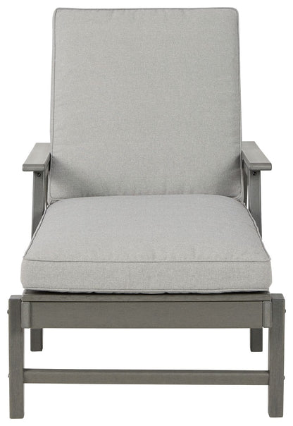 Visola - Chaise Lounge with Cushion - Gray