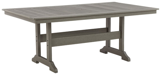 Visola - RECT Dining Table w/Umb OPT - Gray
