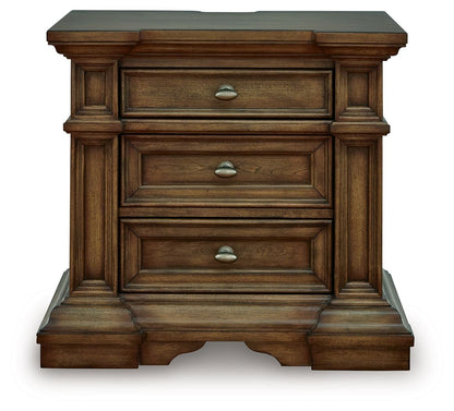 Frantanna - Three Drawer Night Stand - Brown