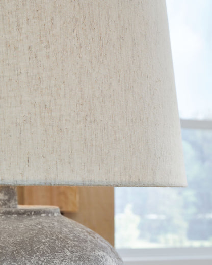 Dreward - Paper Table Lamp - Distressed Gray