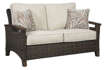Paradise Trail - Loveseat w/Cushion - Medium Brown