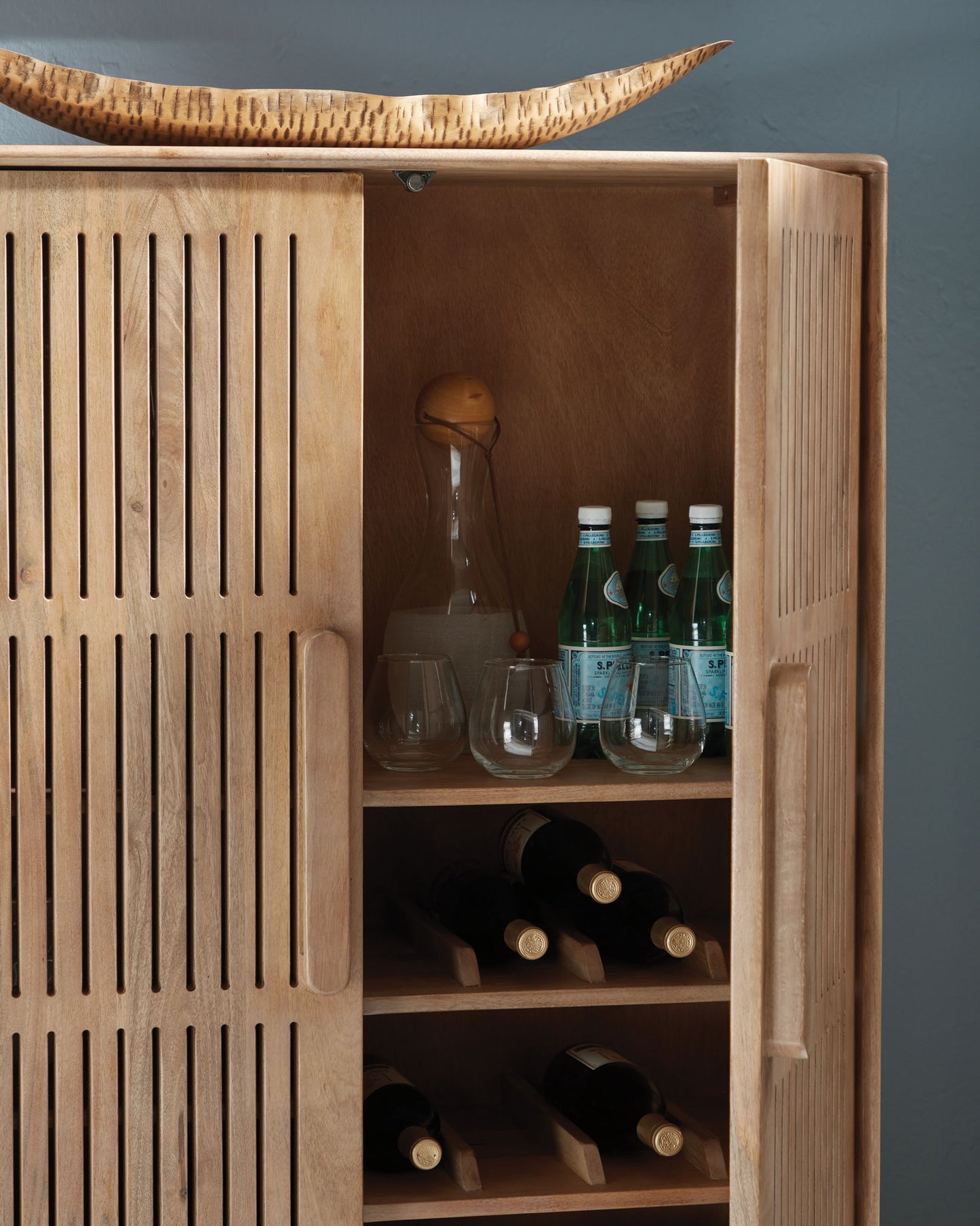 Pellamour - Bar Cabinet - Natural Brown
