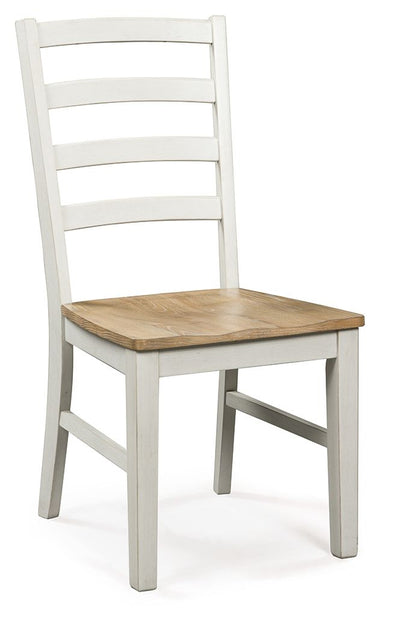 Purlaney - Dining Room Side Chair (Set of 2) - Antique White / Natural