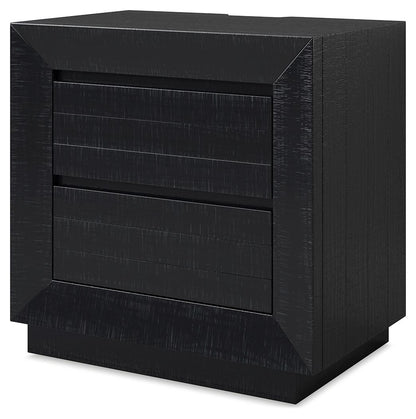 Londer - Two Drawer Night Stand - Black