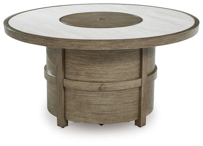 Rainier Ranch - Round Fire Pit Table - Beige